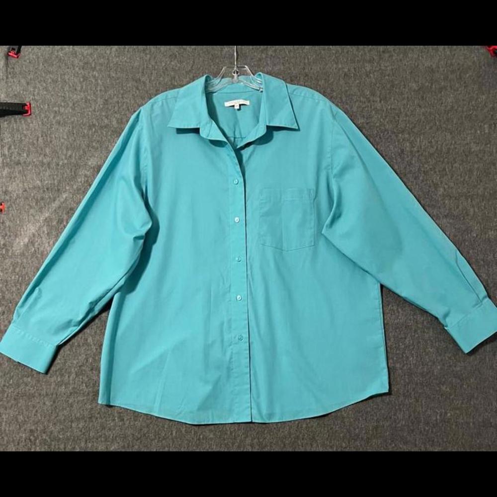 Foxcroft Women's Wrinkle-Free Button-Up Shirt - Size 18W